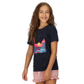 Navy - Close up - Regatta Childrens-Kids Bosley VI Sunset T-Shirt