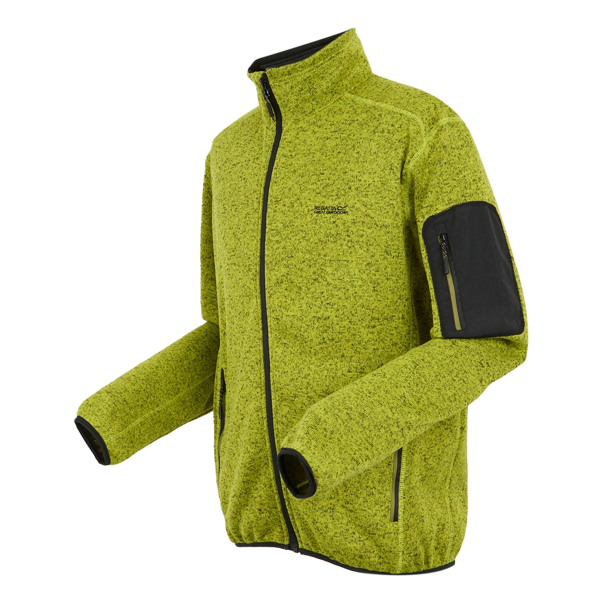 Grenoble Green - Side - Regatta Mens Newhill Marl Full Zip Fleece Jacket