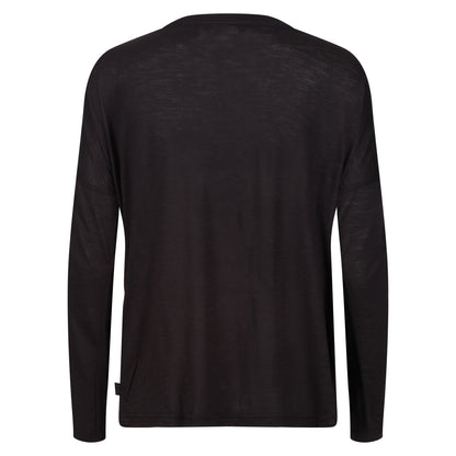 Black - Back - Regatta Womens-Ladies Carlene Hearts Long-Sleeved T-Shirt