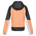 Apricot Crush-Seal Grey - Back - Regatta Childrens-Kids Prenton II Hooded Soft Shell Jacket