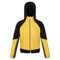 California Yellow-Black - Front - Regatta Childrens-Kids Prenton II Hooded Soft Shell Jacket