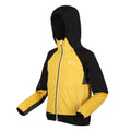 California Yellow-Black - Side - Regatta Childrens-Kids Prenton II Hooded Soft Shell Jacket