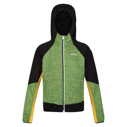 Jasmine Green-Black - Front - Regatta Childrens-Kids Prenton II Hooded Soft Shell Jacket