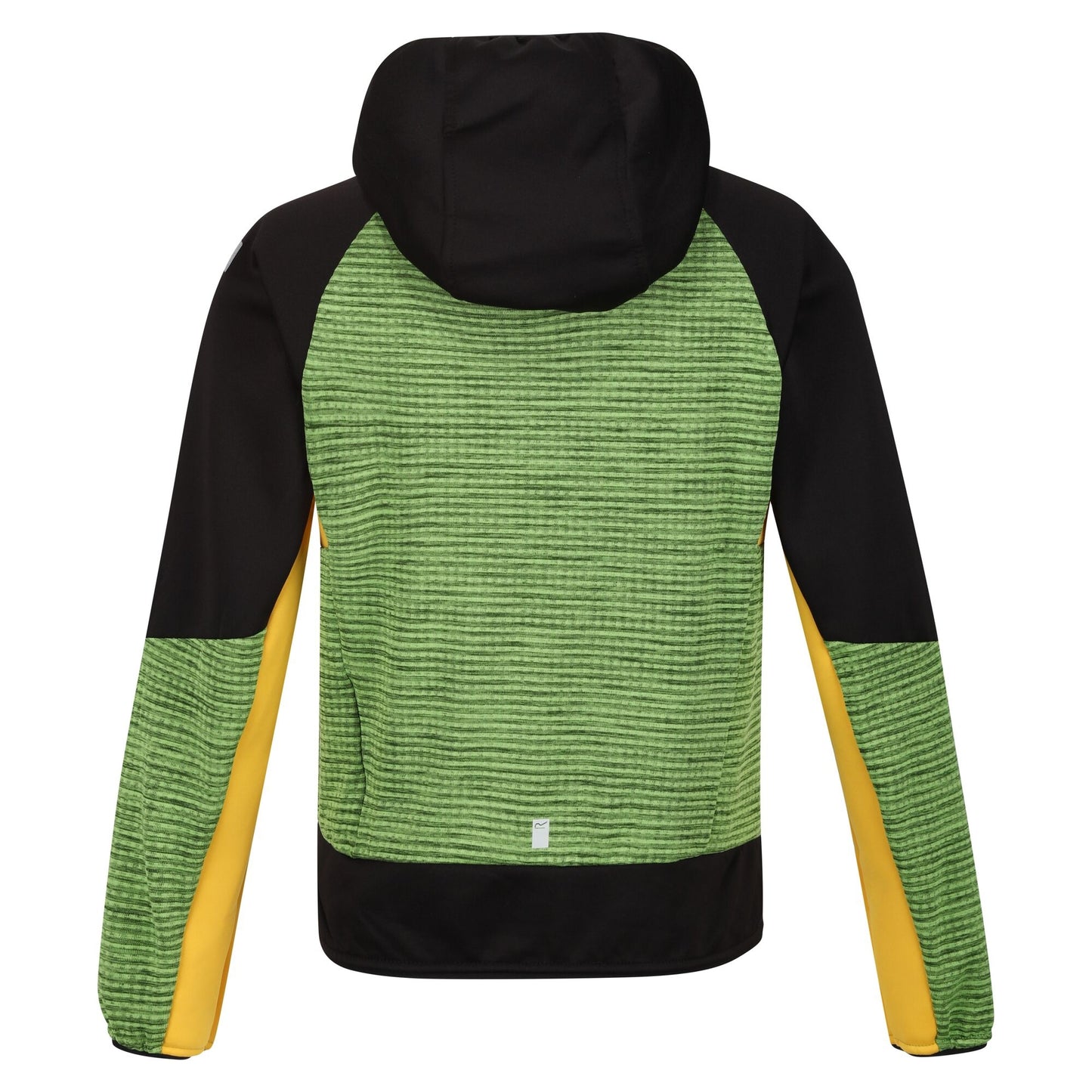 Jasmine Green-Black - Back - Regatta Childrens-Kids Prenton II Hooded Soft Shell Jacket