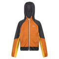 Orange Pepper-Seal Grey - Front - Regatta Childrens-Kids Prenton II Hooded Soft Shell Jacket