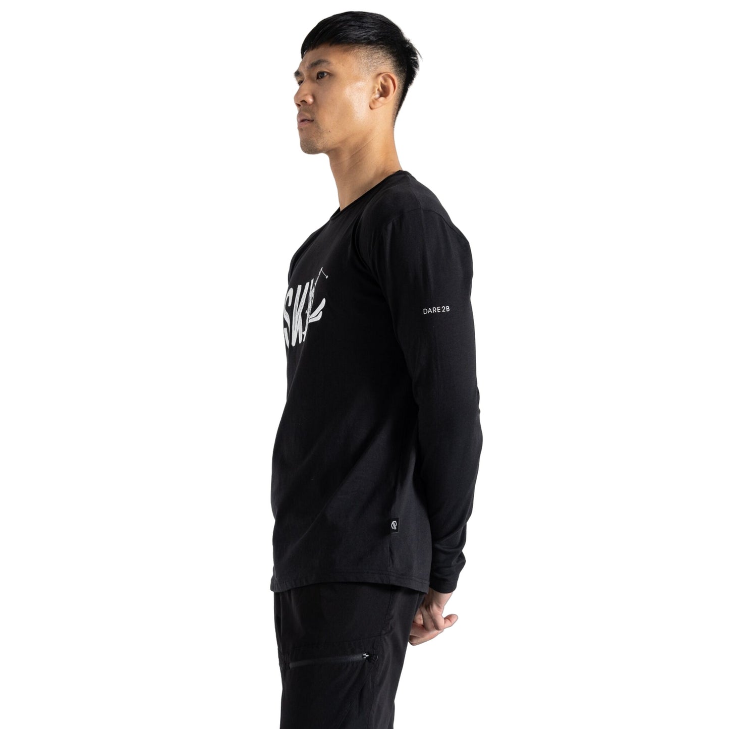 Black - Close up - Regatta Mens Stomping Long-Sleeved T-Shirt