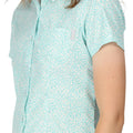 Bristol Blue - Pack Shot - Regatta Womens-Ladies Mindano VII Ditsy Print Short-Sleeved Blouse