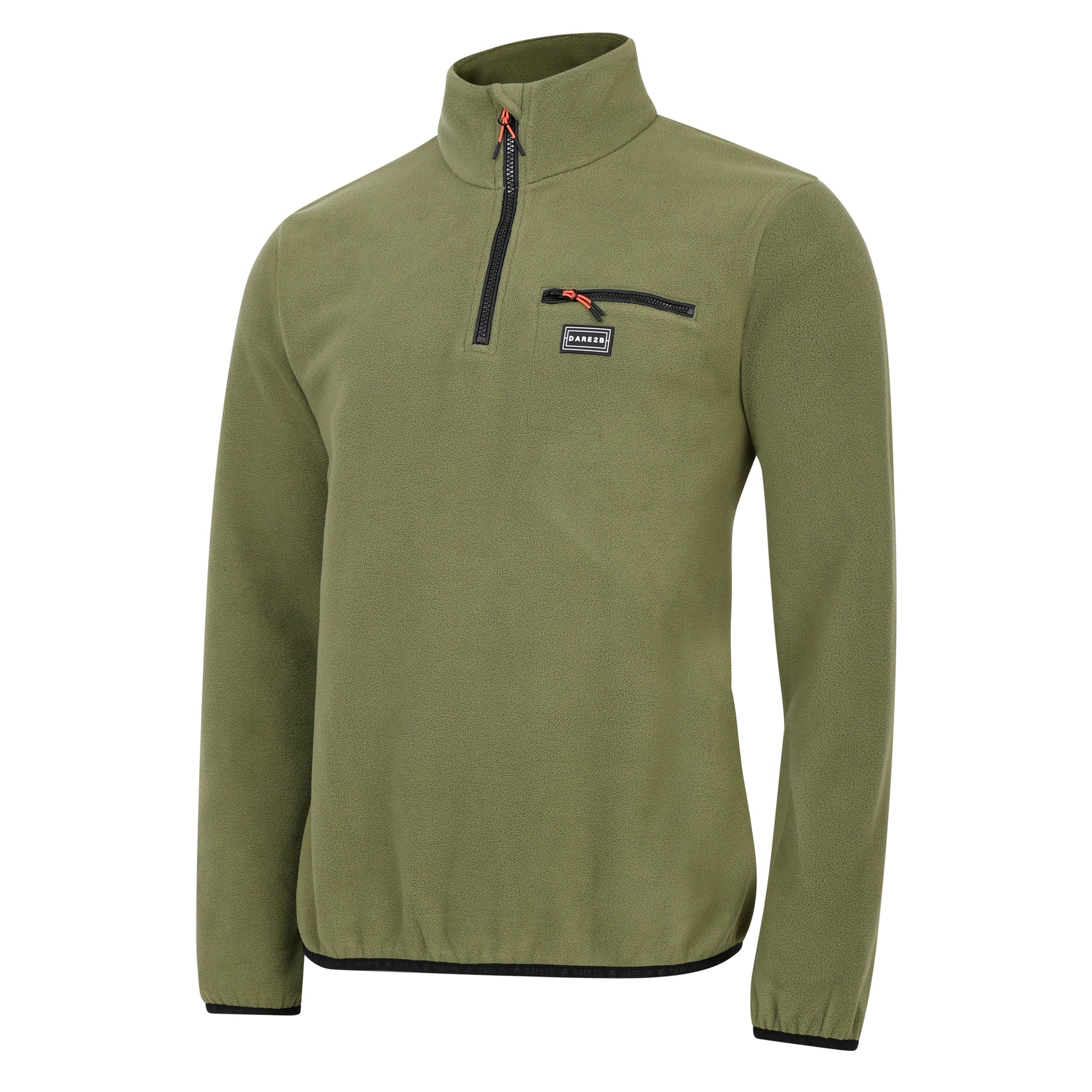 Olivine Green - Side - Dare 2B Mens Affinity Zip Neck Fleece Top