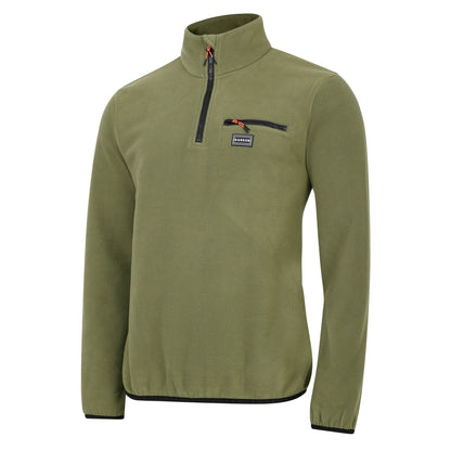 Olivine Green - Side - Dare 2B Mens Affinity Zip Neck Fleece Top