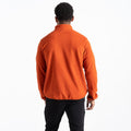 Rooibos Tea-Brown - Close up - Dare 2B Mens Affinity Zip Neck Fleece Top