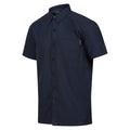 Blue Wing - Side - Regatta Mens Mindano VII Floral Short-Sleeved Shirt