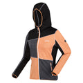 Apricot Crush-Black - Side - Regatta Womens-Ladies Walbury VI Marl Full Zip Fleece Jacket