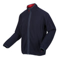 Navy-Danger Red - Side - Regatta Mens Kinwood Full Zip Fleece Jacket