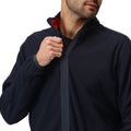 Navy-Danger Red - Lifestyle - Regatta Mens Kinwood Full Zip Fleece Jacket