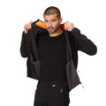 Ash-Orange Pepper - Pack Shot - Regatta Mens Kinwood Full Zip Fleece Jacket