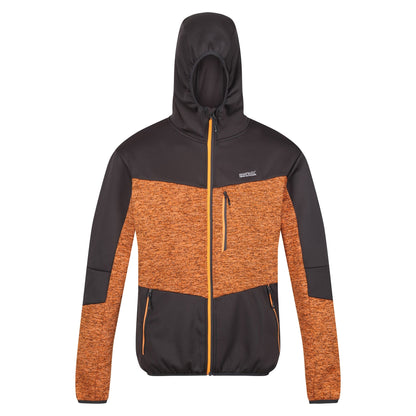 Orange Pepper-Ash - Front - Regatta Mens Cadford V Marl Full Zip Fleece Jacket