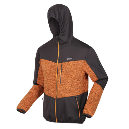 Orange Pepper-Ash - Side - Regatta Mens Cadford V Marl Full Zip Fleece Jacket