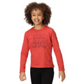 Mineral Red - Lifestyle - Regatta Childrens-Kids Wenbie III Good Vibes Club Long-Sleeved T-Shirt