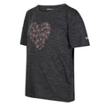 Seal Grey - Side - Regatta Childrens-Kids Alvarado VII Heart Marl T-Shirt