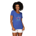 Dazzling Blue - Close up - Regatta Womens-Ladies Filandra VII Star T-Shirt