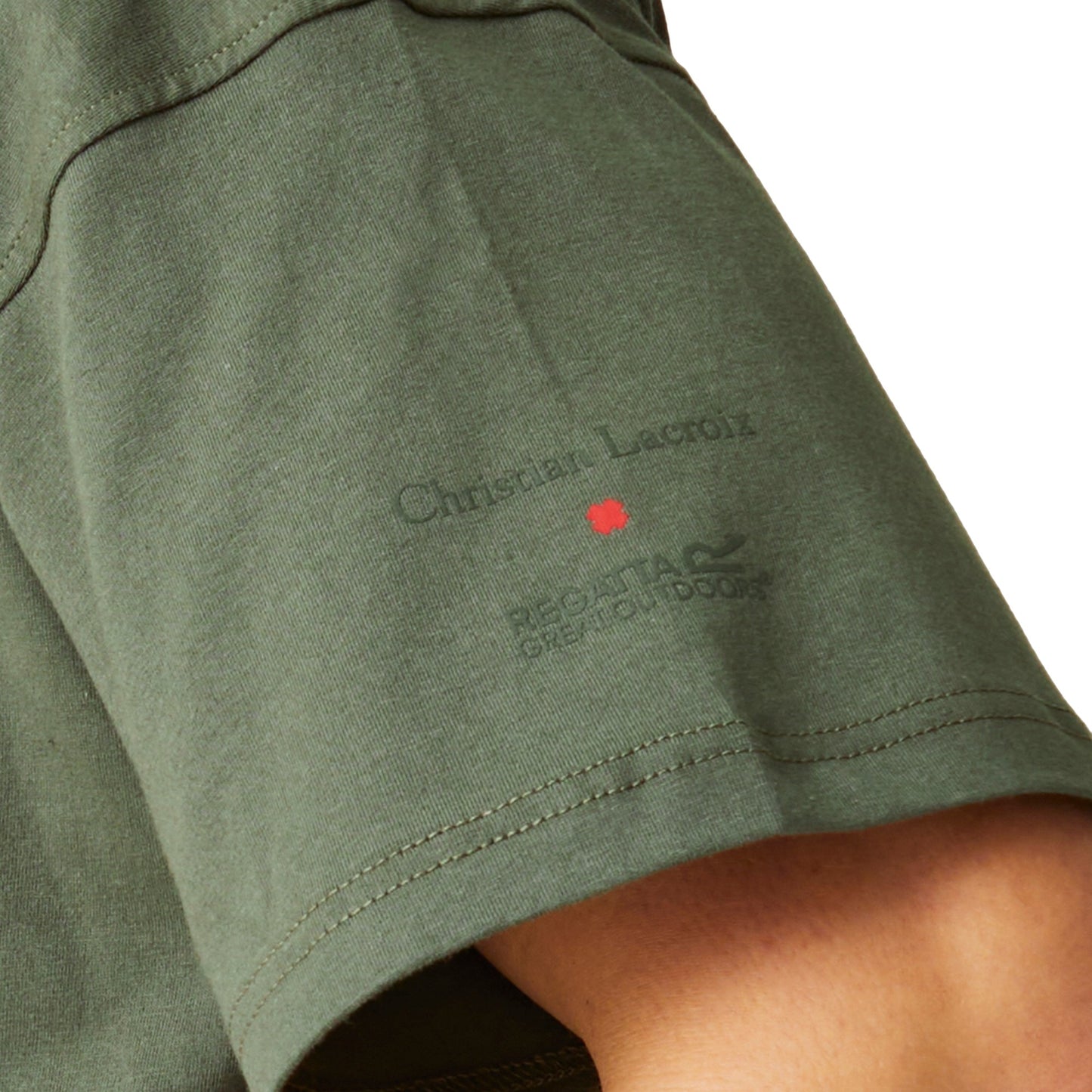 Dark Khaki - Side - Regatta Mens Christian Lacroix Aramon Flower T-Shirt