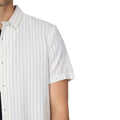 White-Dark Denim - Pack Shot - Regatta Mens Shorebay Stripe Short-Sleeved Shirt