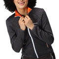 Seal Grey-Apricot Crush - Lifestyle - Regatta Womens-Ladies Newhill Marl Full Zip Fleece Jacket