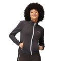 Seal Grey-Apricot Crush - Pack Shot - Regatta Womens-Ladies Newhill Marl Full Zip Fleece Jacket