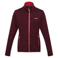 Burgundy - Front - Regatta Womens-Ladies Newhill Marl Full Zip Fleece Jacket