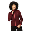 Burgundy - Pack Shot - Regatta Womens-Ladies Newhill Marl Full Zip Fleece Jacket