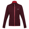 Burgundy - Front - Regatta Womens-Ladies Newhill Marl Full Zip Fleece Jacket