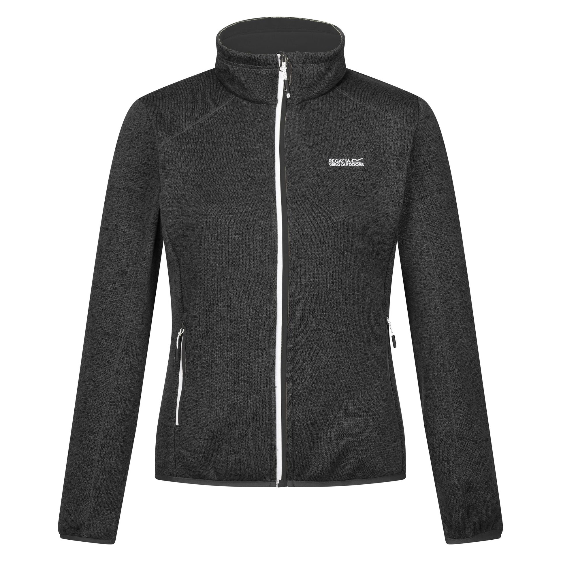 Seal Grey-Black - Front - Regatta Womens-Ladies Newhill Marl Full Zip Fleece Jacket