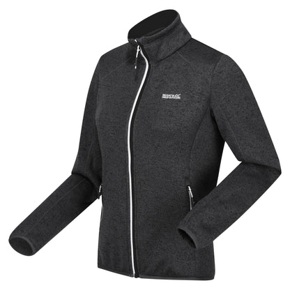 Seal Grey-Black - Side - Regatta Womens-Ladies Newhill Marl Full Zip Fleece Jacket