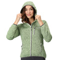 Quiet Green - Pack Shot - Regatta Womens-Ladies Newhill Marl Hooded Fleece Jacket