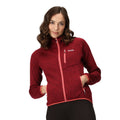 Rumba Red - Close up - Regatta Womens-Ladies Newhill Marl Hooded Fleece Jacket