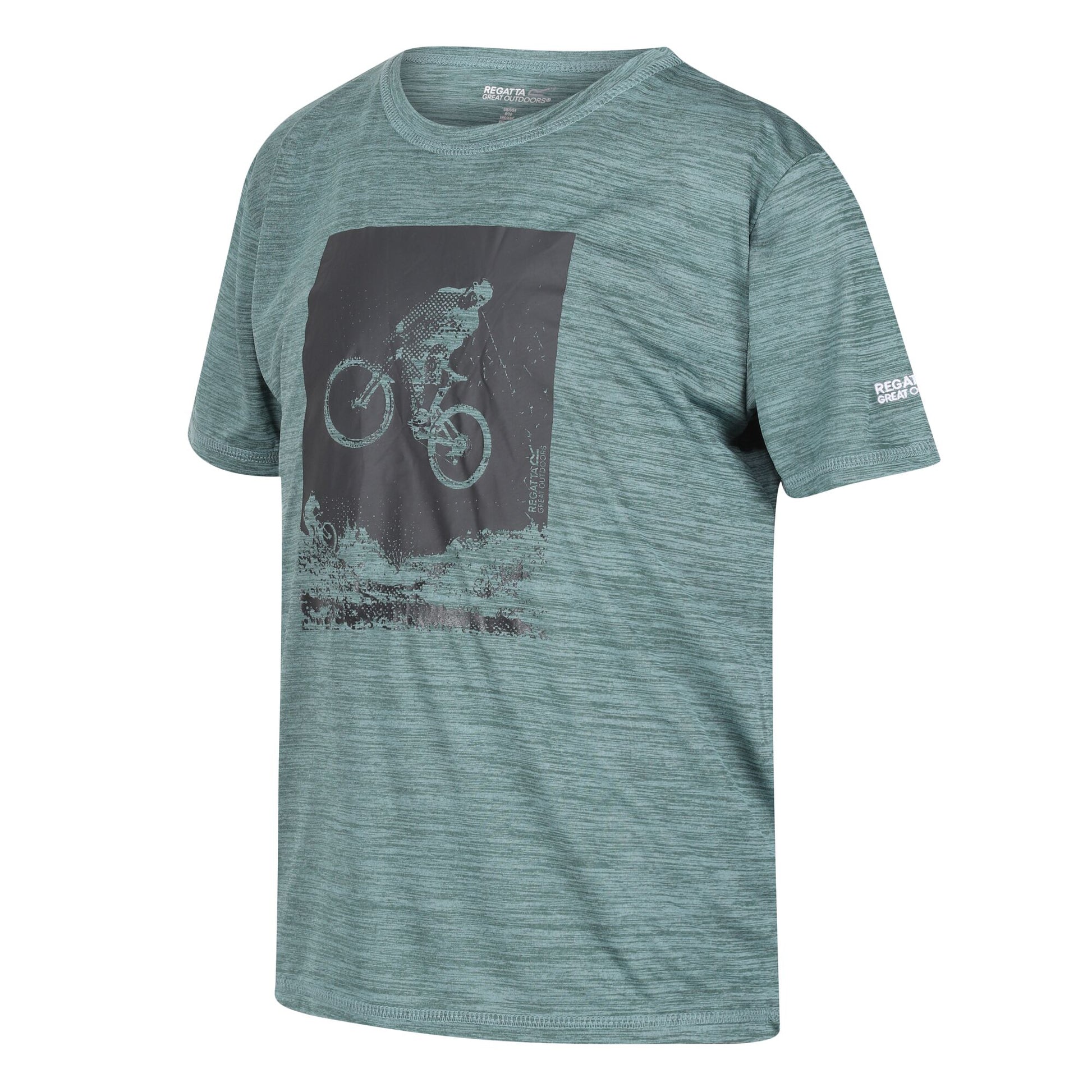 Ivy Moss - Side - Regatta Childrens-Kids Alvarado VII Cycling Marl T-Shirt