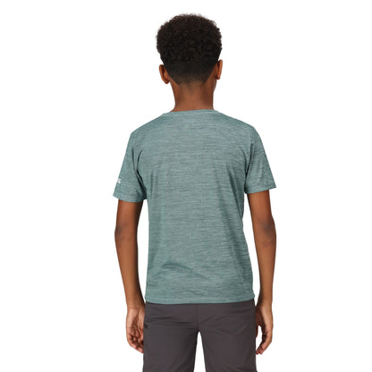 Ivy Moss - Close up - Regatta Childrens-Kids Alvarado VII Cycling Marl T-Shirt