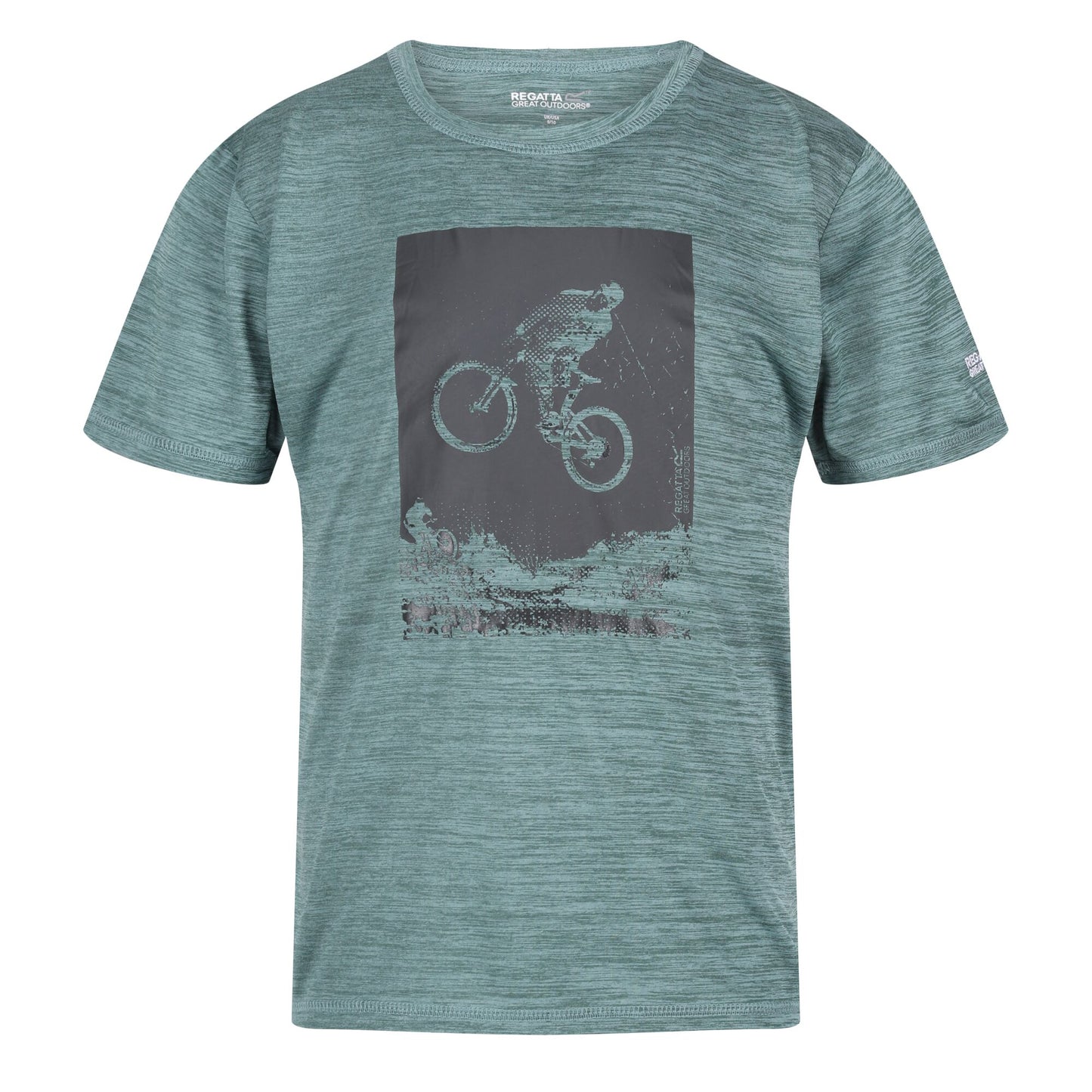 Ivy Moss - Front - Regatta Childrens-Kids Alvarado VII Cycling Marl T-Shirt