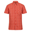 Rusty Orange - Front - Regatta Mens Kalambo VII Quick Dry Short-Sleeved Shirt