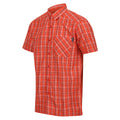 Rusty Orange - Side - Regatta Mens Kalambo VII Quick Dry Short-Sleeved Shirt
