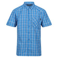 Indigo Blue - Front - Regatta Mens Kalambo VII Quick Dry Short-Sleeved Shirt