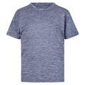 Dusty Denim - Front - Regatta Childrens-Kids Fingal Edition Marl T-Shirt