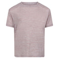 Dusky Rose - Front - Regatta Childrens-Kids Fingal Edition Marl T-Shirt