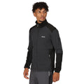 Seal Grey-Black - Close up - Regatta Mens Highton III Full Zip Fleece Jacket
