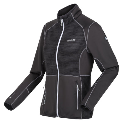 Seal Grey - Side - Regatta Womens-Ladies Yare VII Marl Full Zip Soft Shell Jacket