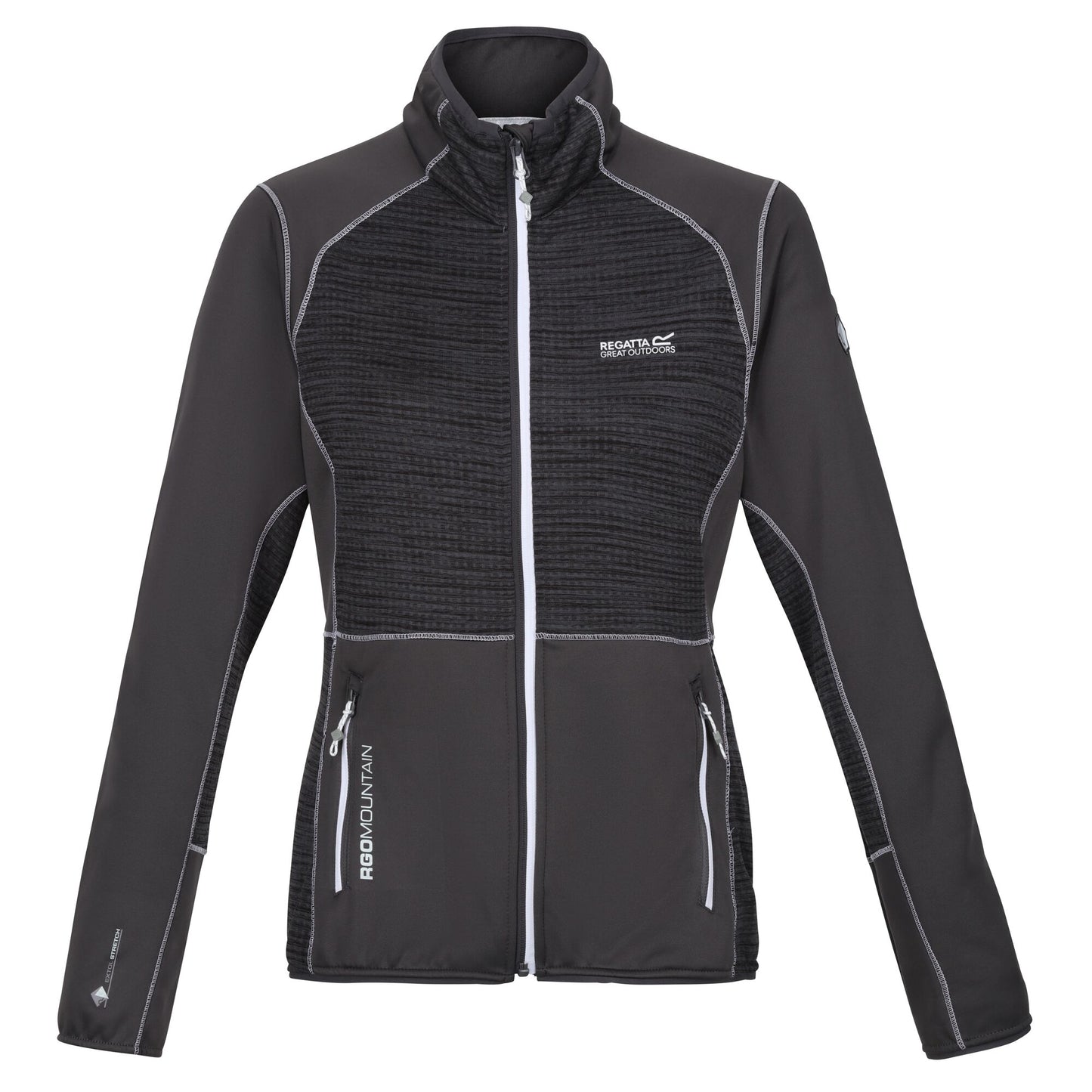 Seal Grey - Front - Regatta Womens-Ladies Yare VII Marl Full Zip Soft Shell Jacket
