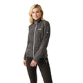 Seal Grey - Close up - Regatta Womens-Ladies Lindalla V Marl Full Zip Fleece Jacket