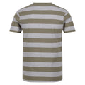 Fauna-White Stone - Back - Regatta Mens Ryeden Striped Coolweave T-Shirt