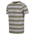 Fauna-White Stone - Side - Regatta Mens Ryeden Striped Coolweave T-Shirt