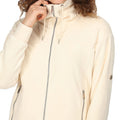 Light Vanilla - Close up - Regatta Womens-Ladies Velour Full Zip Fleece Jacket